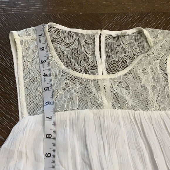 En Creme white layered ruffle and lace midi dress MED - Picture 16 of 16